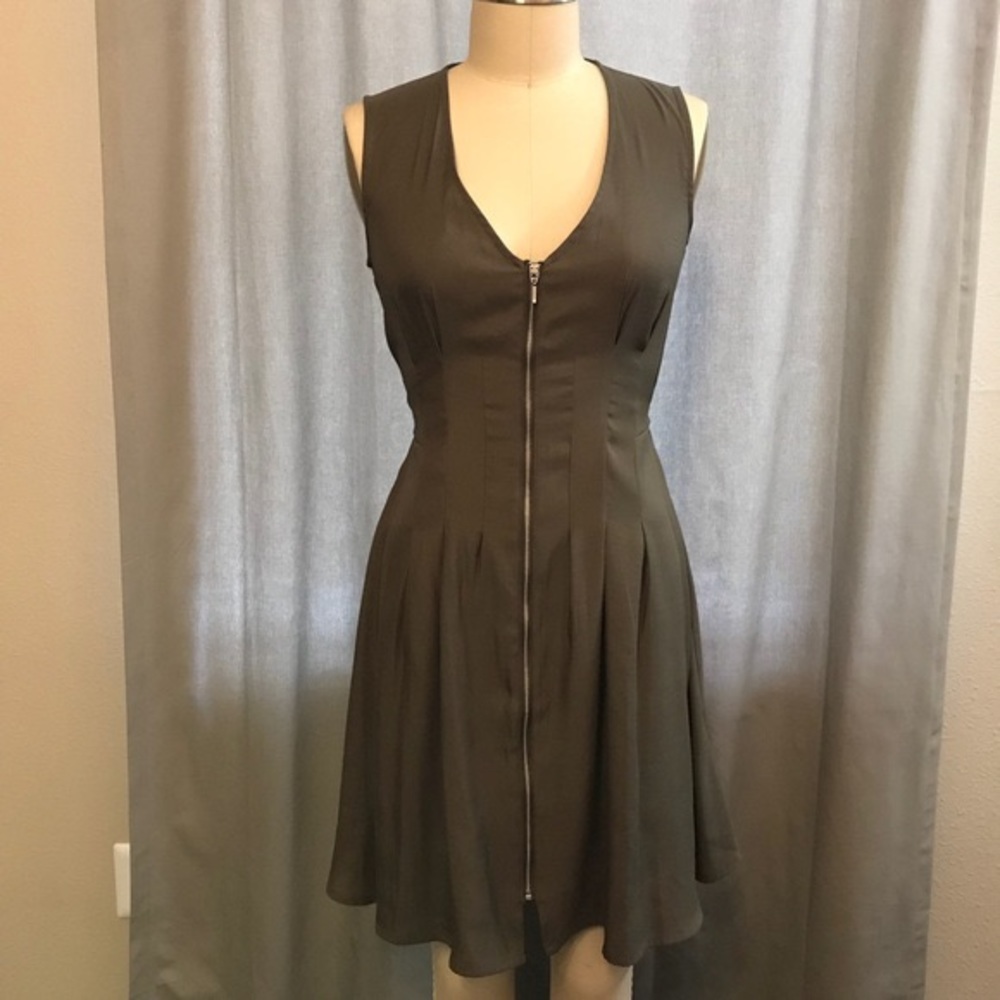 H&M Zip Front Pleated Dress
